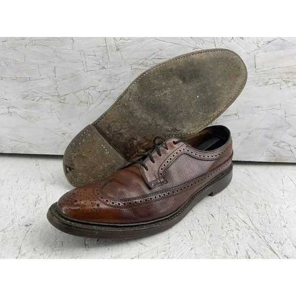 Vintage Florsheim Imperial Longwing 93602 Men\'s Leather Dress Shoes Size 10 Florsheim Imperial 93602 Kenmoor Mens Sz 10 B Long Wing 5  main image 4